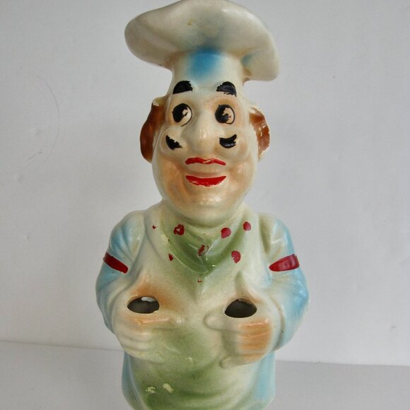 Vintage 1940s Friends Show Ceramic Chef Kitchen Utensil Holder Monicas Kitchen - Picture 1 of 7